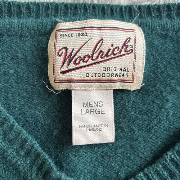 VINTAGE Woolrich Sweater 100% Lambswool Wool Crewneck Size Large - Picture 2 of 10